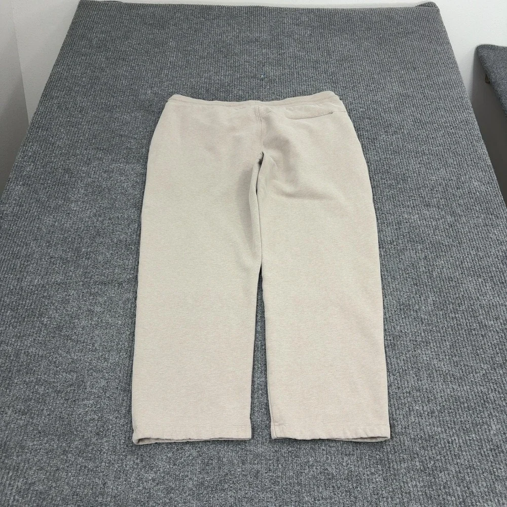 J Crew Sweatpants Mens L Beige Cotton Blend Straight Leg Casual Loungewear Style